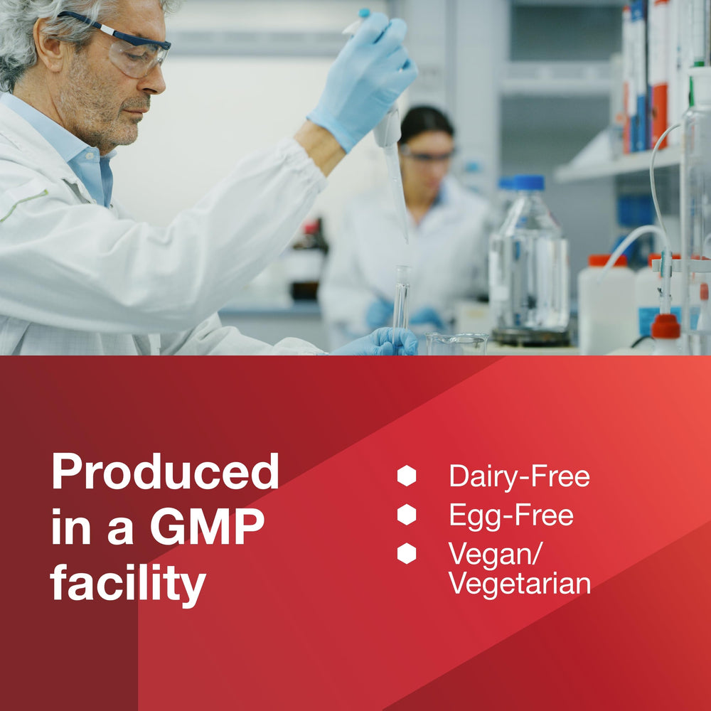 Gluten-free, vegan dietary supplement label