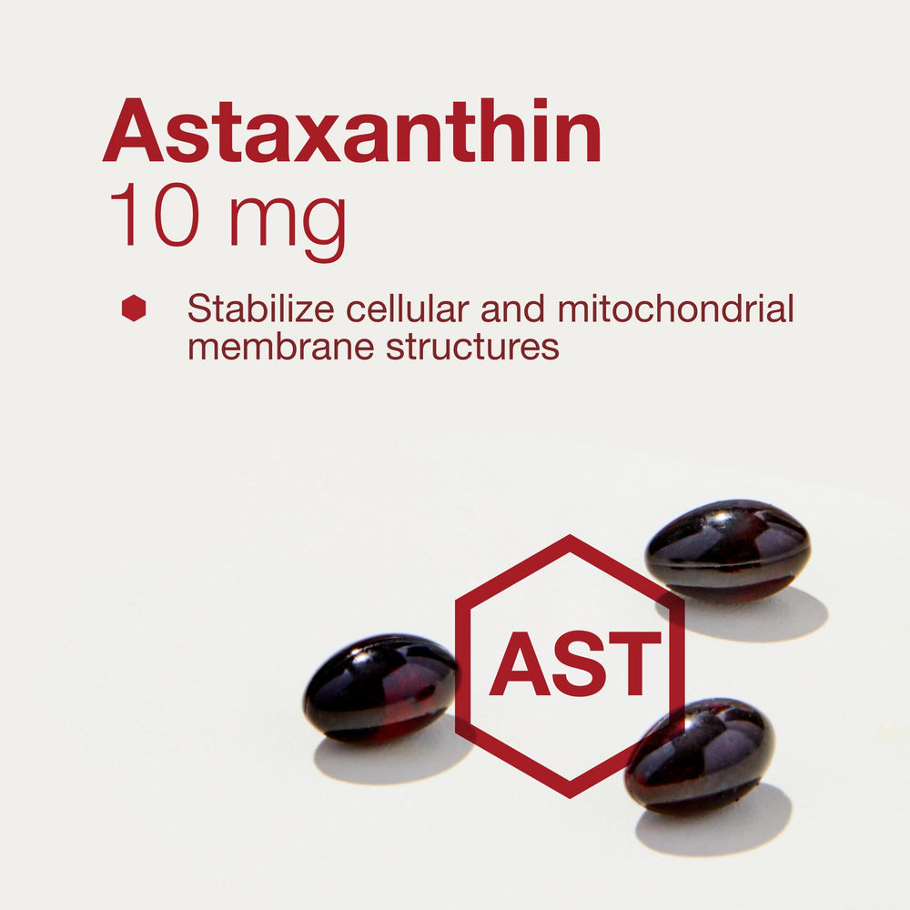 Close-up of Astaxanthin softgel capsule