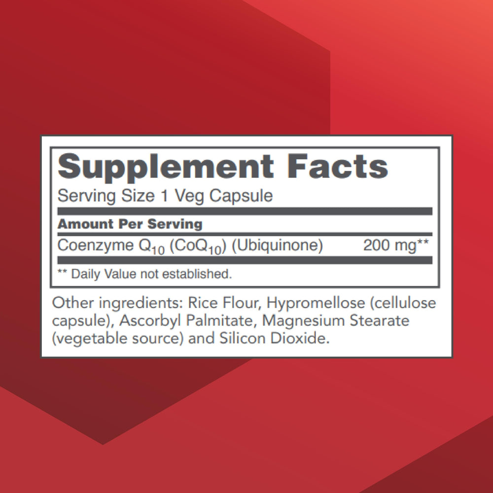 Heart health concept with CoQ10 200 mg