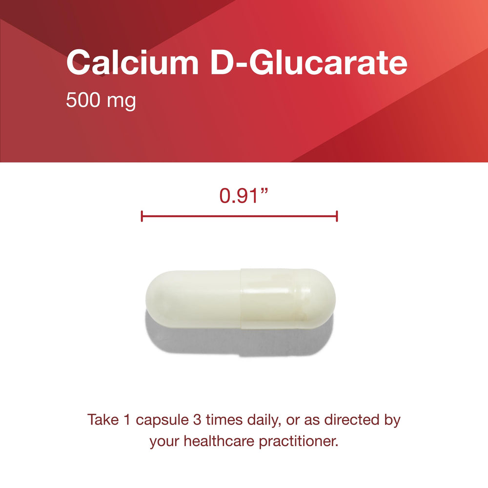 Usage directions for Calcium D-Glucarate 500 mg capsules