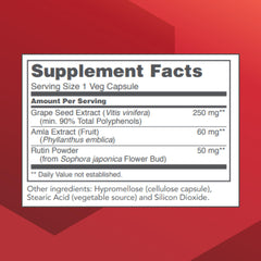 Close-up of Grape Seed OPC capsules