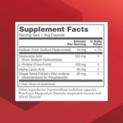 Close-up of hyaluronic acid capsules