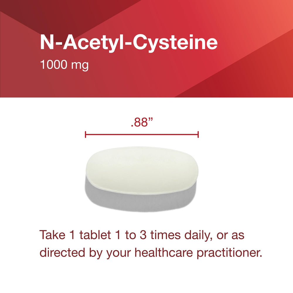 Dairy-free, gluten-free, vegan-friendly NAC 1000mg
