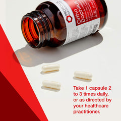 Ortho Dophilus bottle resting on a plain background