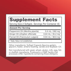 Close-up of enteric-coated softgels