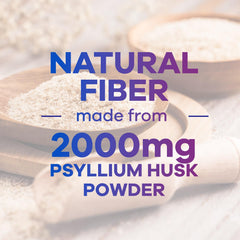Close-up of psyllium husk capsules