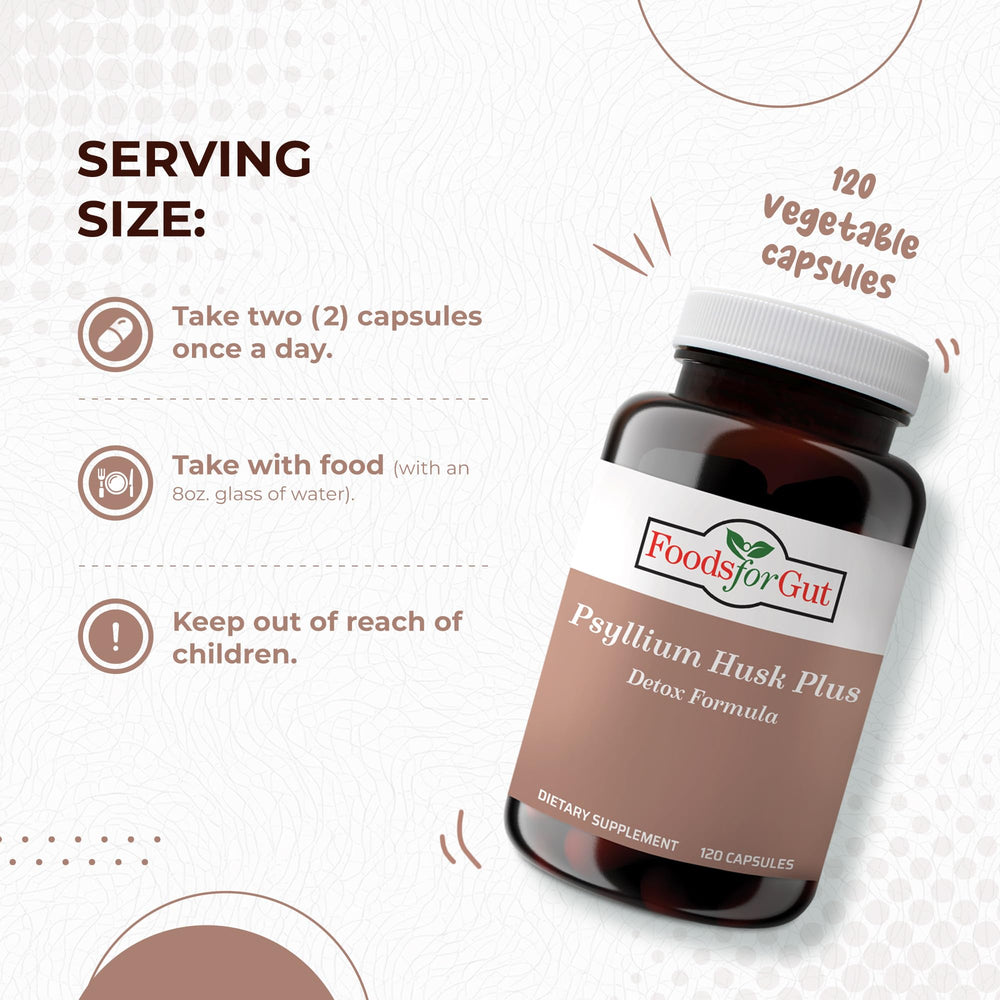 Capsules of Psyllium Husk Plus Detox Formula
