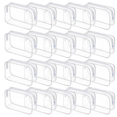 Ptwola clear cosmetic bag set view showing 20-pack collection for organized travel