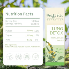 Close-up of PUFFIAIR diffuser tip and herbal blend