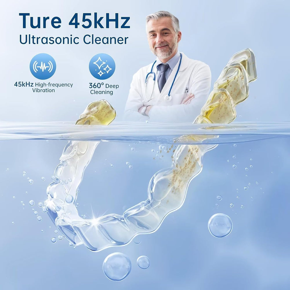 360° cleaning with four UV lights on PUFTEM retainer cleaner