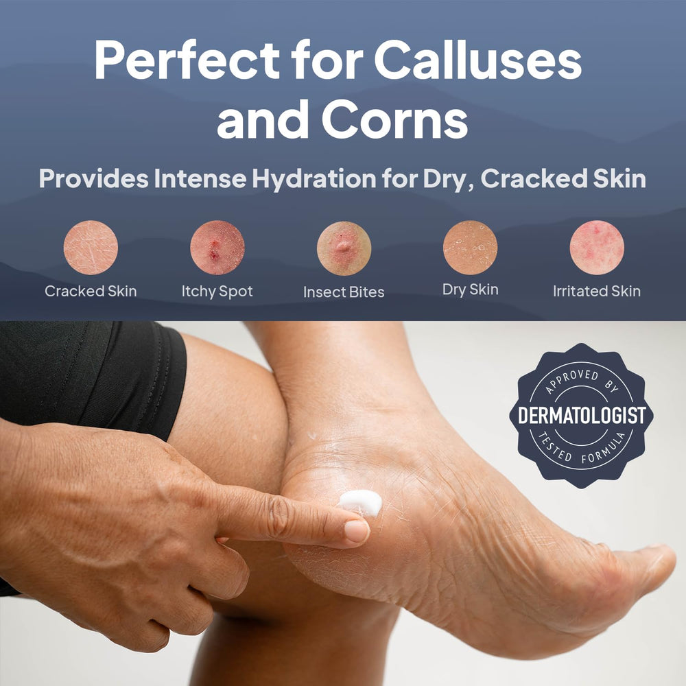 Pumice Valley foot cream with Ginseng and Retinol helps lock moisture and elasticity.