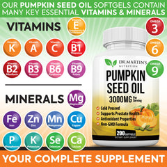 Healthy hair growth concept featuring pumpkin seed oil