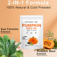 Close-up of cold-pressed pumpkin seed oil bottle