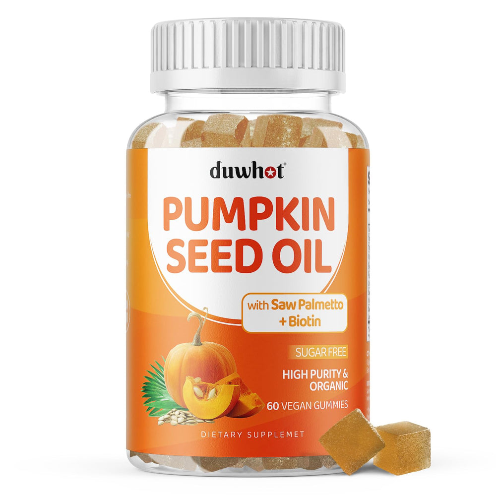 Bottle of pumpkin seed oil gummies (60 count)