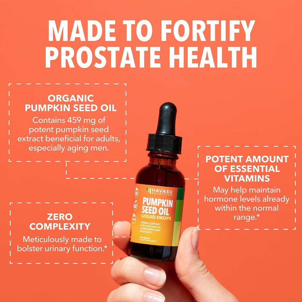 Pumpkin seed oil supporting healthy prostate function