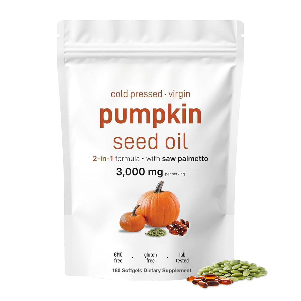 Pumpkin seed oil with saw palmetto 3000mg per pouch
