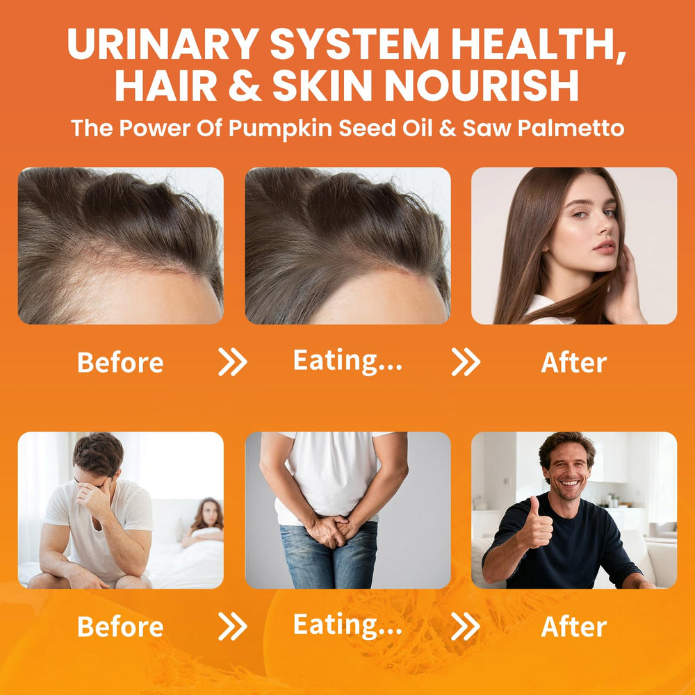 Lifestyle shot of adults consuming pumpkin seed oil gummies