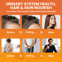 Lifestyle shot of adults consuming pumpkin seed oil gummies