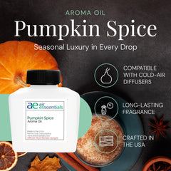 Autumn leaves and cinnamon sticks beside the aroma oil