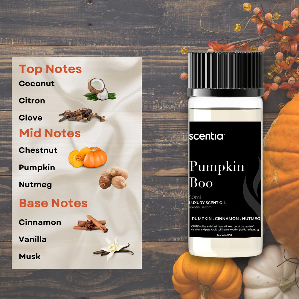 Fragrance notes: creamy pumpkin, vanilla, spices