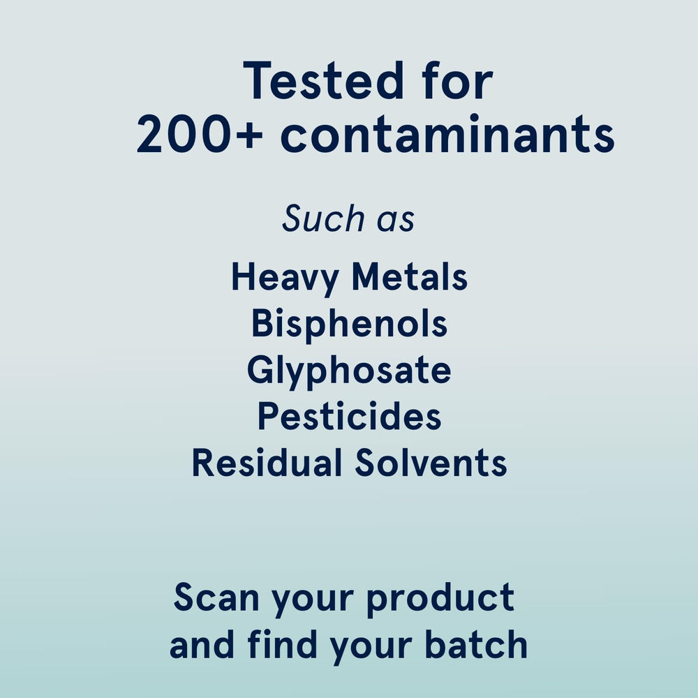 The Clean Label Project purity certification badge and batch testing info