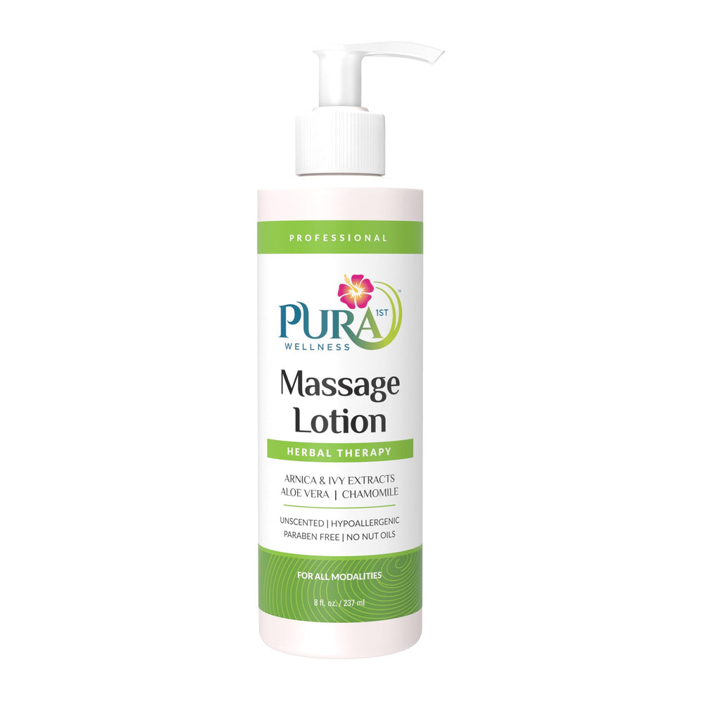PURA 1st Wellness professional herbal massage lotion, 8oz, unscented
