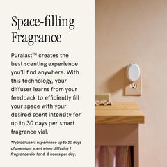 Pura Mini diffuser placed in a small bathroom or closet