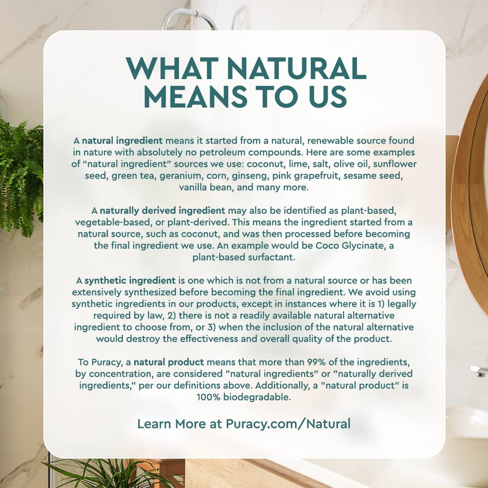Puracy Scalp Scrub packaging design emphasizing eco friendly bottle