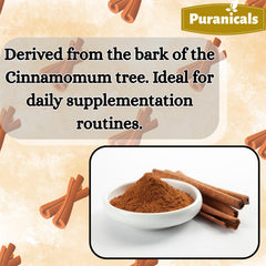 Label showing 700 mg per serving of Cinnamon