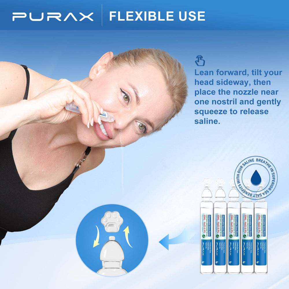 PURAX saline travel pack offers compact, on-the-go care