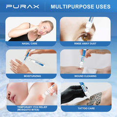 PURAX saline wound-care cleaning for gentle cleansing