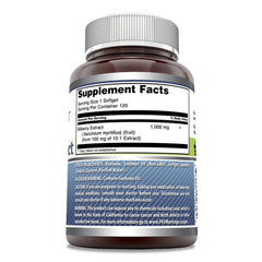 Close-up of Bilberry extract softgel capsules