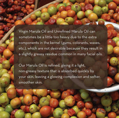 Pure Body Naturals Marula Oil ingredients label on clean packaging, signaling quality.