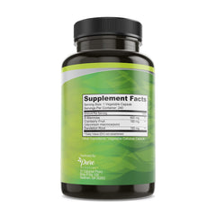 Product packshot showing Pure By Nature D-Mannose 600mg vegan capsules with Cranberry and Dandelion Extract, 240 count