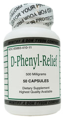 Montiff Pure D-Phenyl-Relief 500 mg bottle with 50 capsules