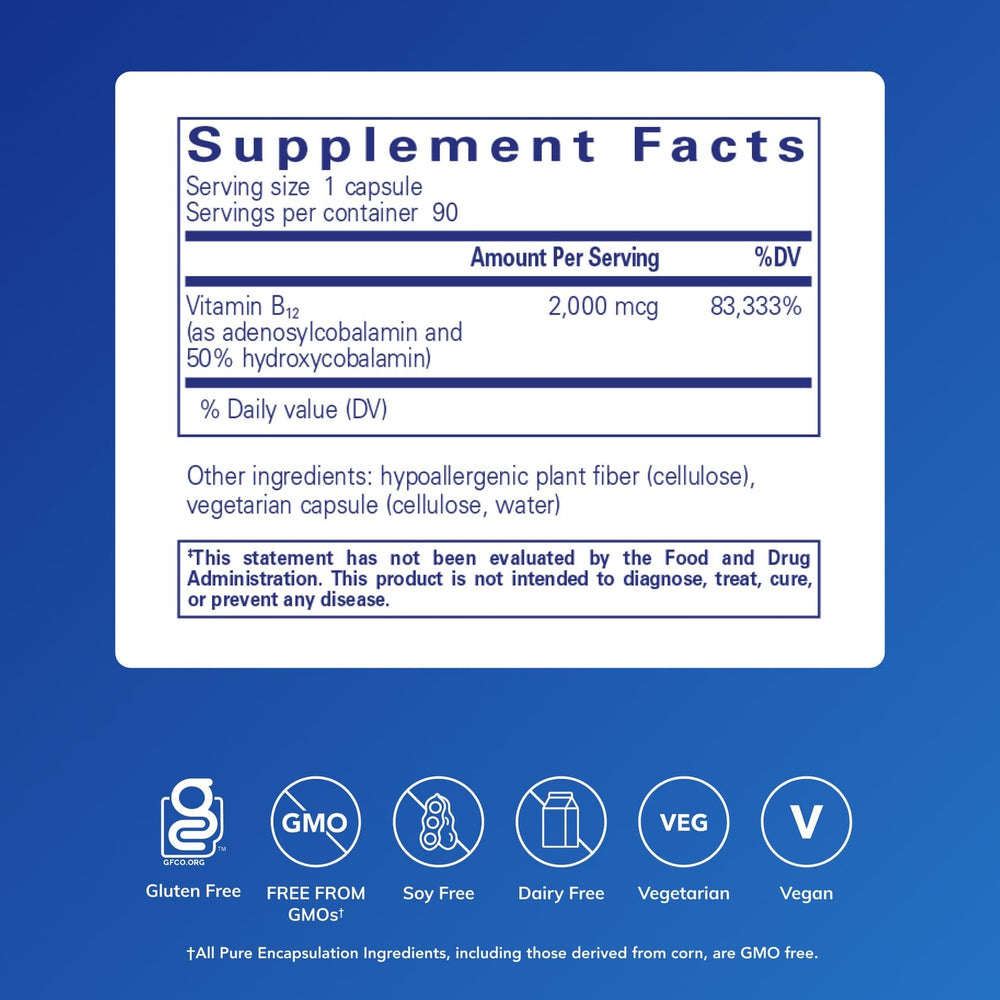 High-potency B12 blend with adenosylcobalamin and hydroxocobalamin