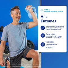 Close-up of A.I. Enzymes capsules