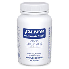 Pure Encapsulations Alpha Lipoic Acid 600 mg bottle - front view