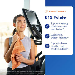Supplement bottle label highlighting methylcobalamin and L-5-MTHF