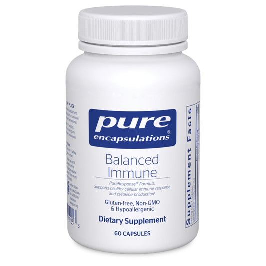 Pure Encapsulations Balanced Immune bottle and capsules