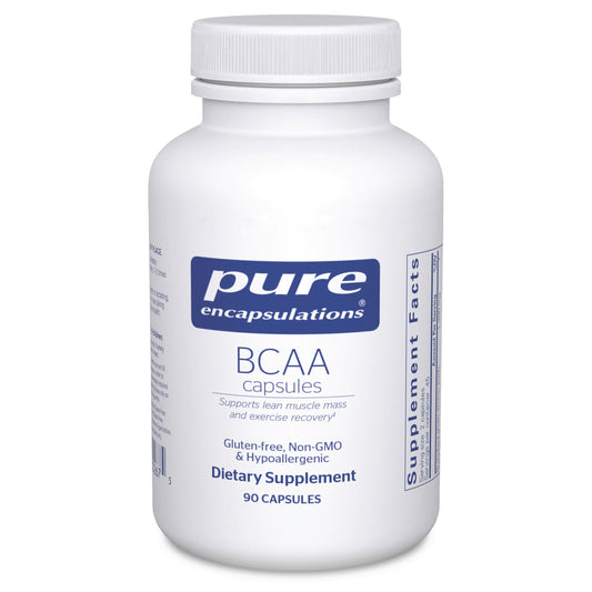 BCAA capsules bottle front view