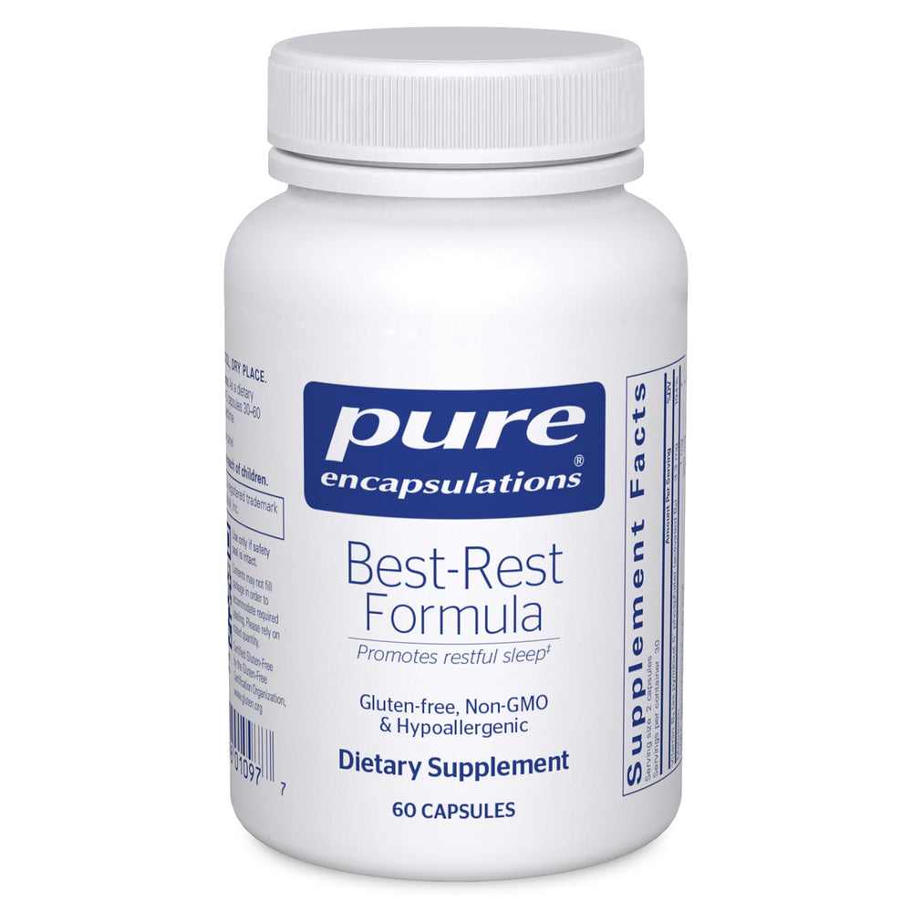 Bottle of Pure Encapsulations Best-Rest Formula with 60 capsules