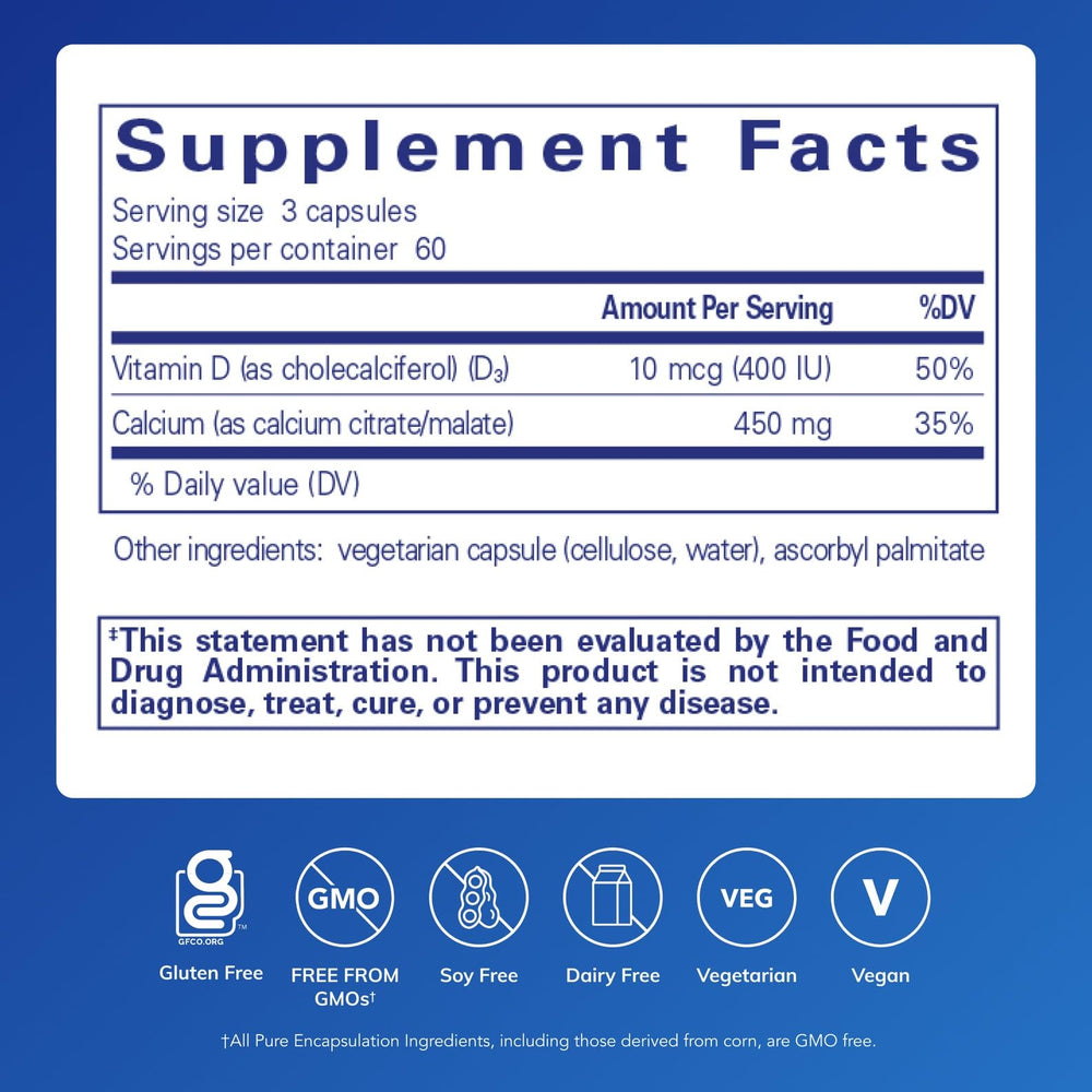 Bottle displaying product name and dosage information