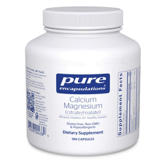 Pure Encapsulations Calcium Magnesium (Citrate/Malate) bottle and capsules