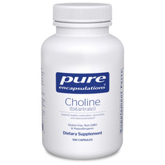 Pure Encapsulations Choline Bitartrate 275 mg bottle with label