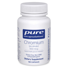 Pure Encapsulations Chromium Picolinate 500 mcg bottle label