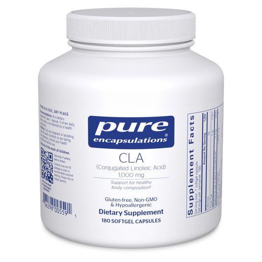 Bottle of Pure Encapsulations CLA 1000 mg 180 softgel capsules