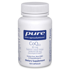 Hero image: Pure Encapsulations CoQ10 30 mg bottle with 120 capsules