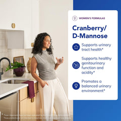 Label detail of Pure Encapsulations Cranberry D-Mannose showing cranberry concentrate and D-mannose