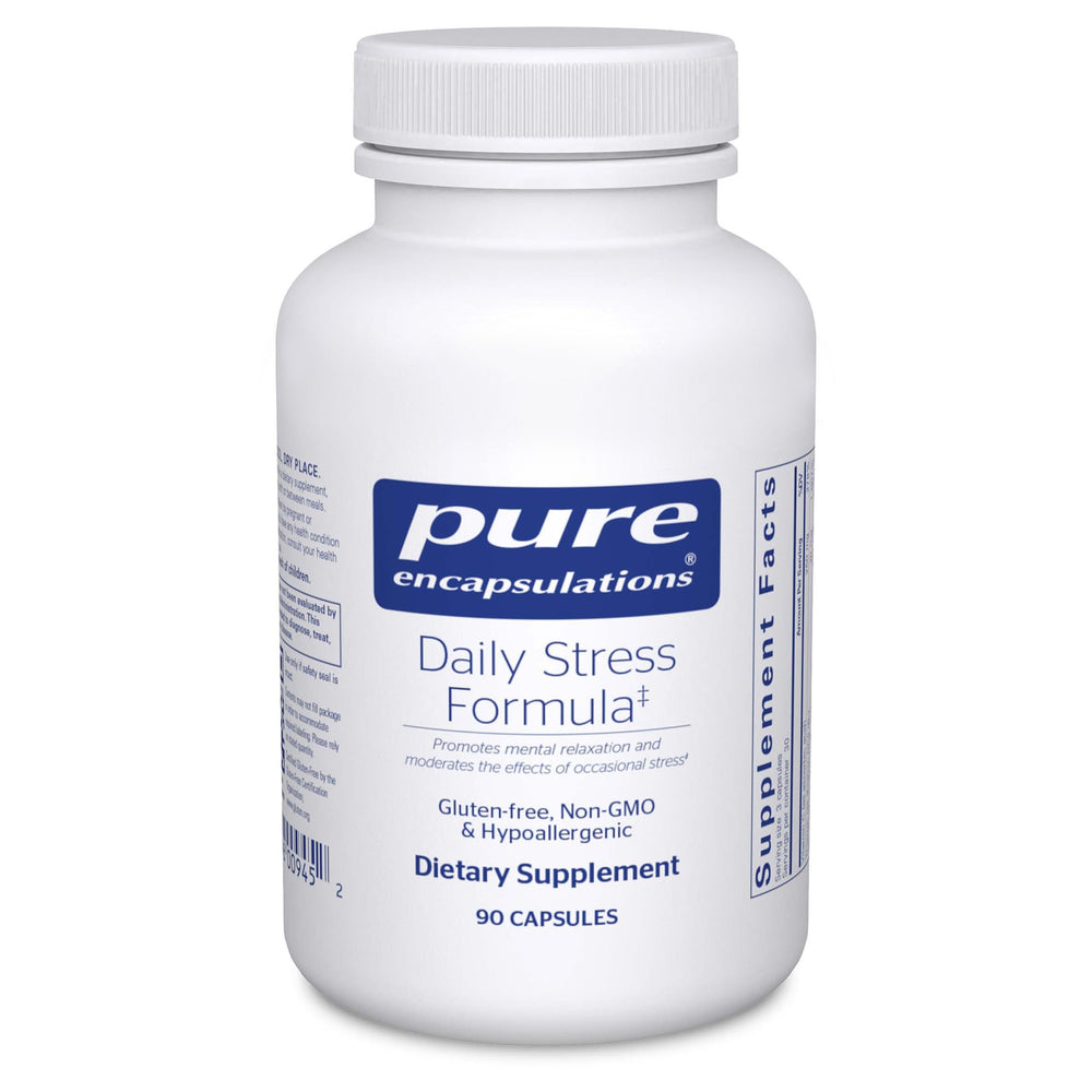 Bottle of Pure Encapsulations Daily Stress Formula 90 capsules
